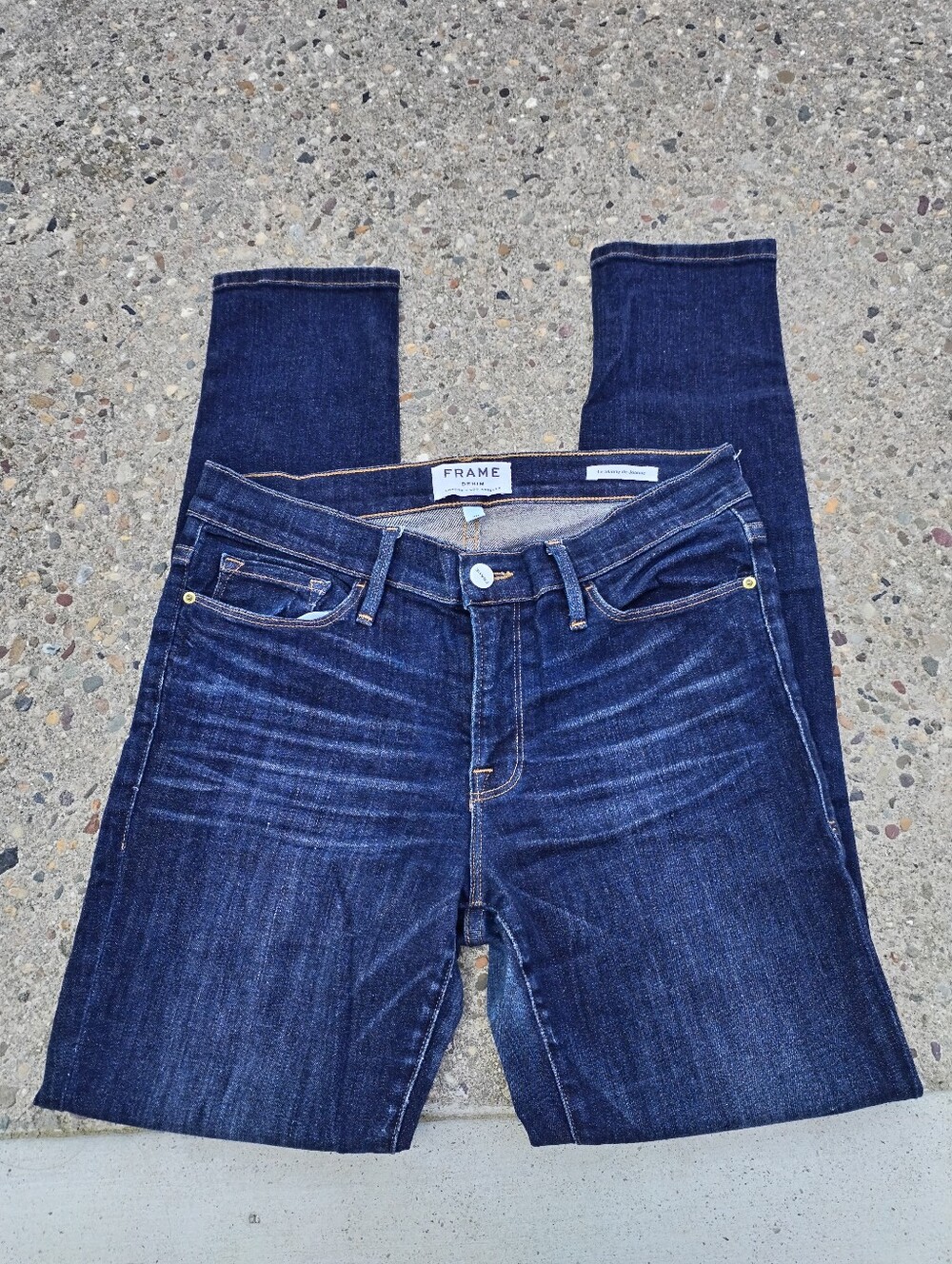 Frame Denim Blue Skinny Jeans with Timeless Appeal Made In USA /y2k Frame jeans